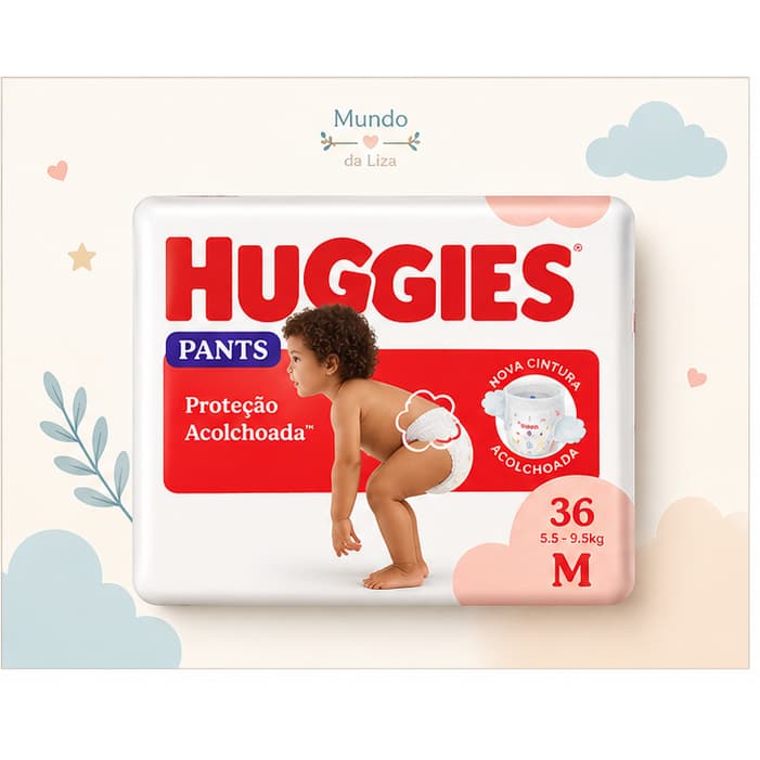 Fralda huggies M Pants Roupinha M 36 Unidades