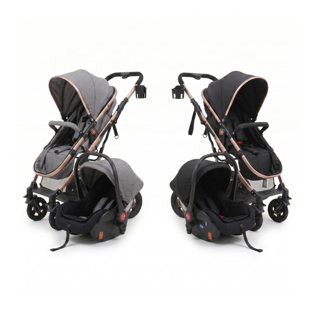Carrinho de Passeio com Bebê Conforto Assento Reversível Berço Moisés Elysian Maxi Baby