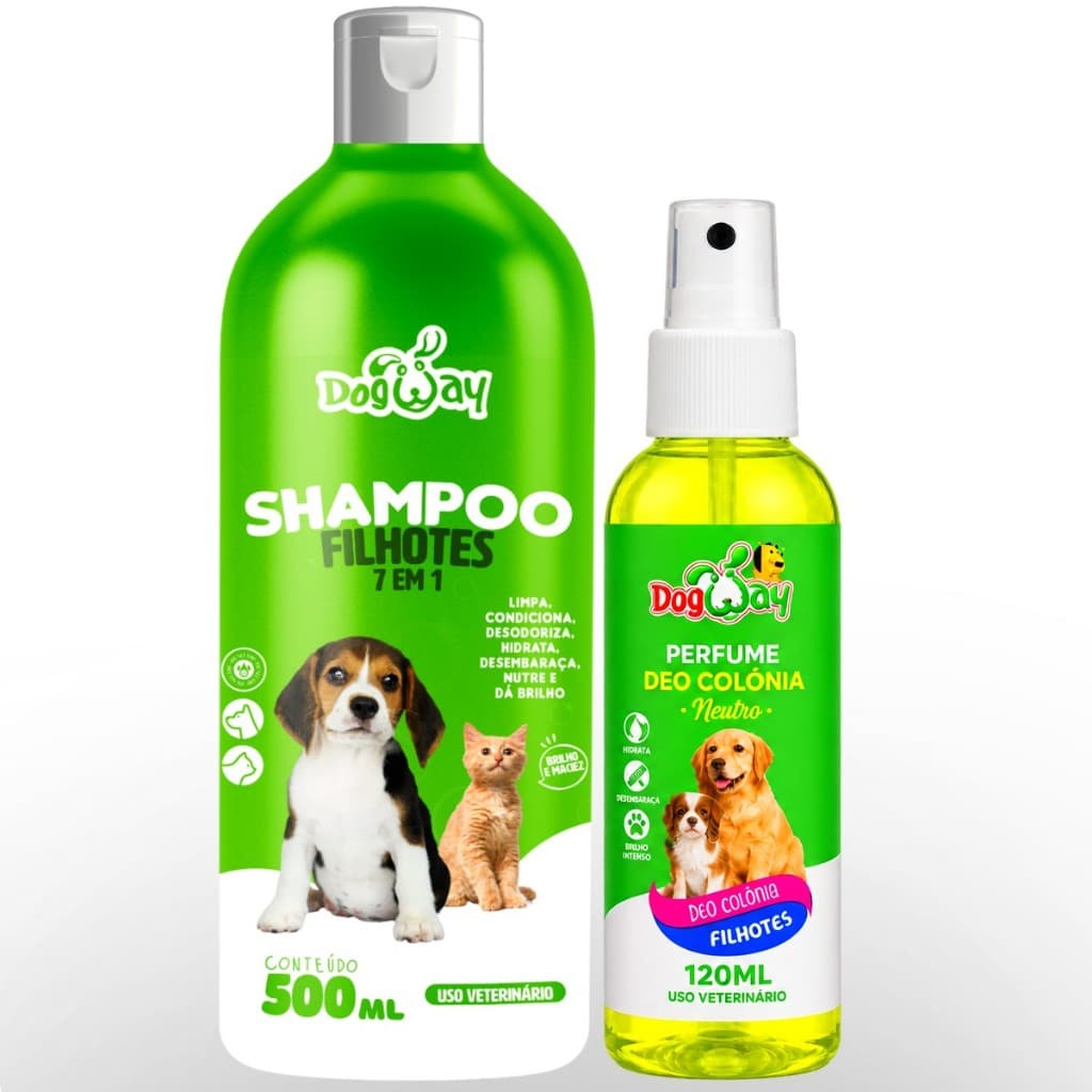 Kit Banho Filhotes Shampoo Condicionado + Perfume Baby Filhotes para Cachorro e Gato