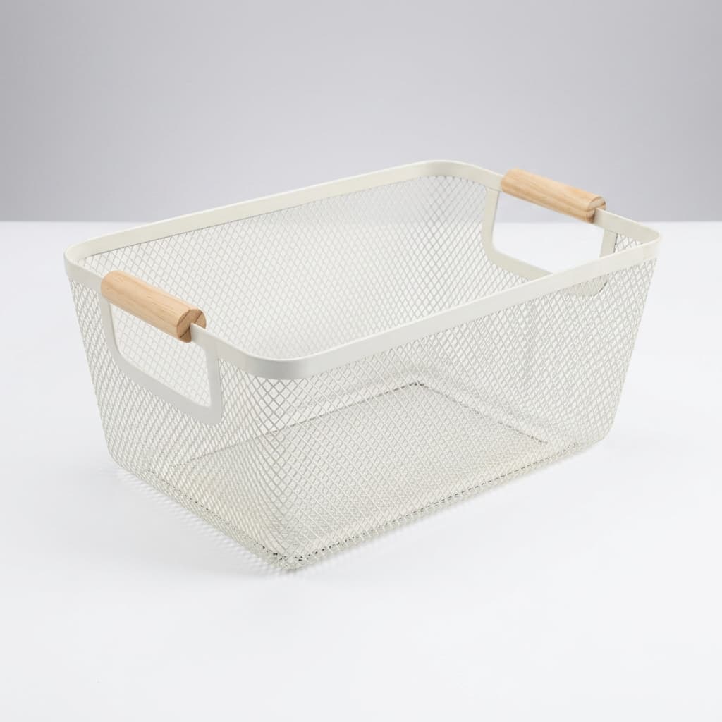 Organizador De Armário Banheiro E Cozinha Cesto Branco Caixa Organizadora  Grande Resistente Envio Já