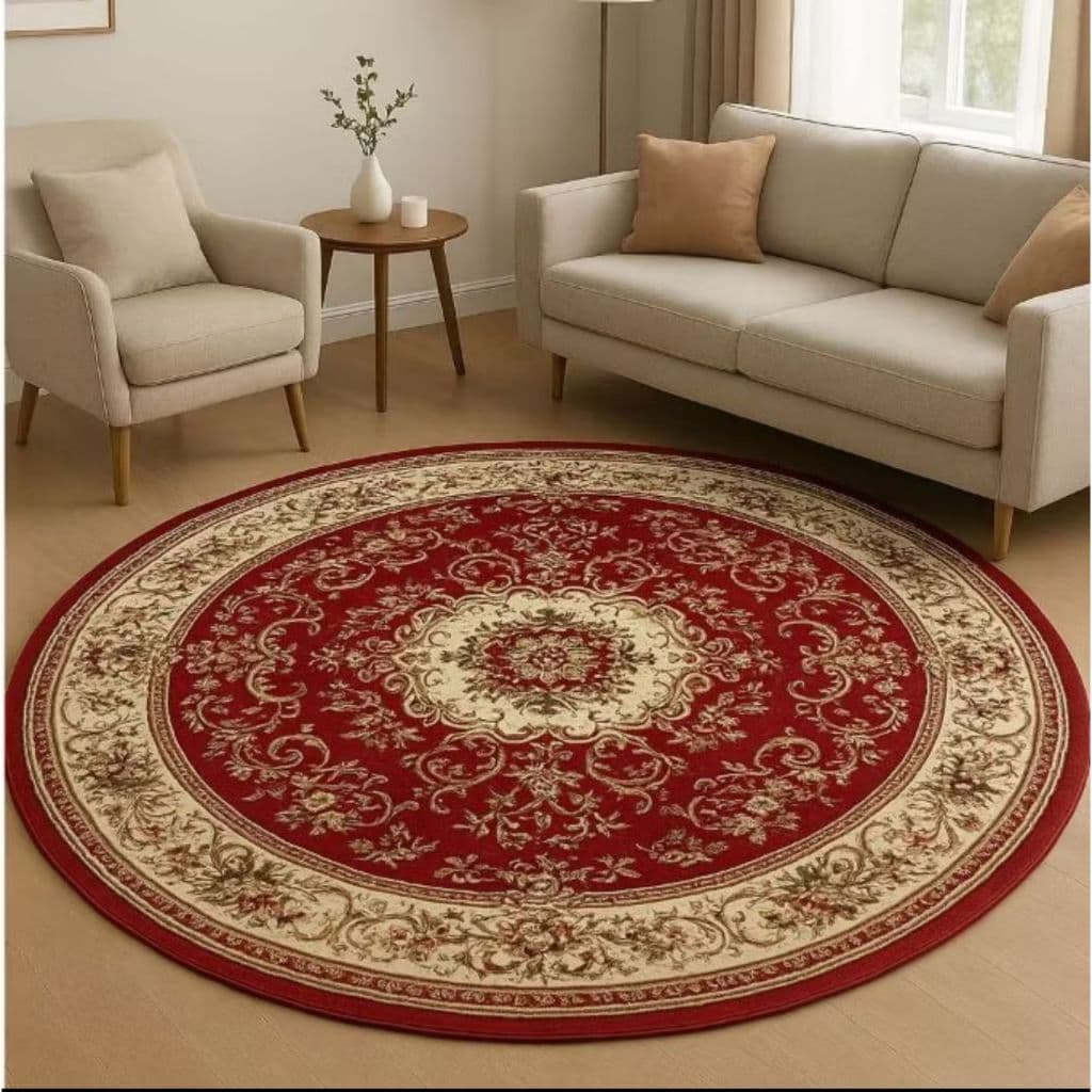 Tapete Redondo Decorativo 1,20m 1,60m Grande Antiderrapante Sala Quarto fácil de limpar modelo moderno