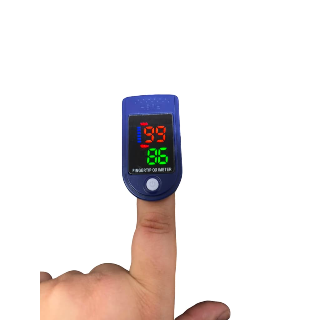 Oxímetro Digital de Dedo Azul - Medição Precisa, Compacto e Portátil, Fácil de Usar
