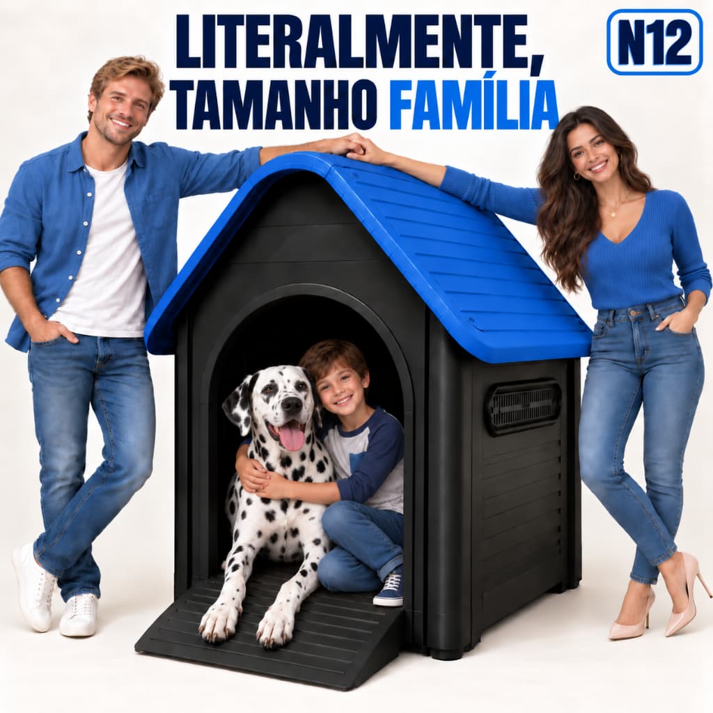 Casa Casinha Plástica Para Cachorro N4 N8 N12 Porte Médio e Grande Extra Grande Big Reforçada Dog Home