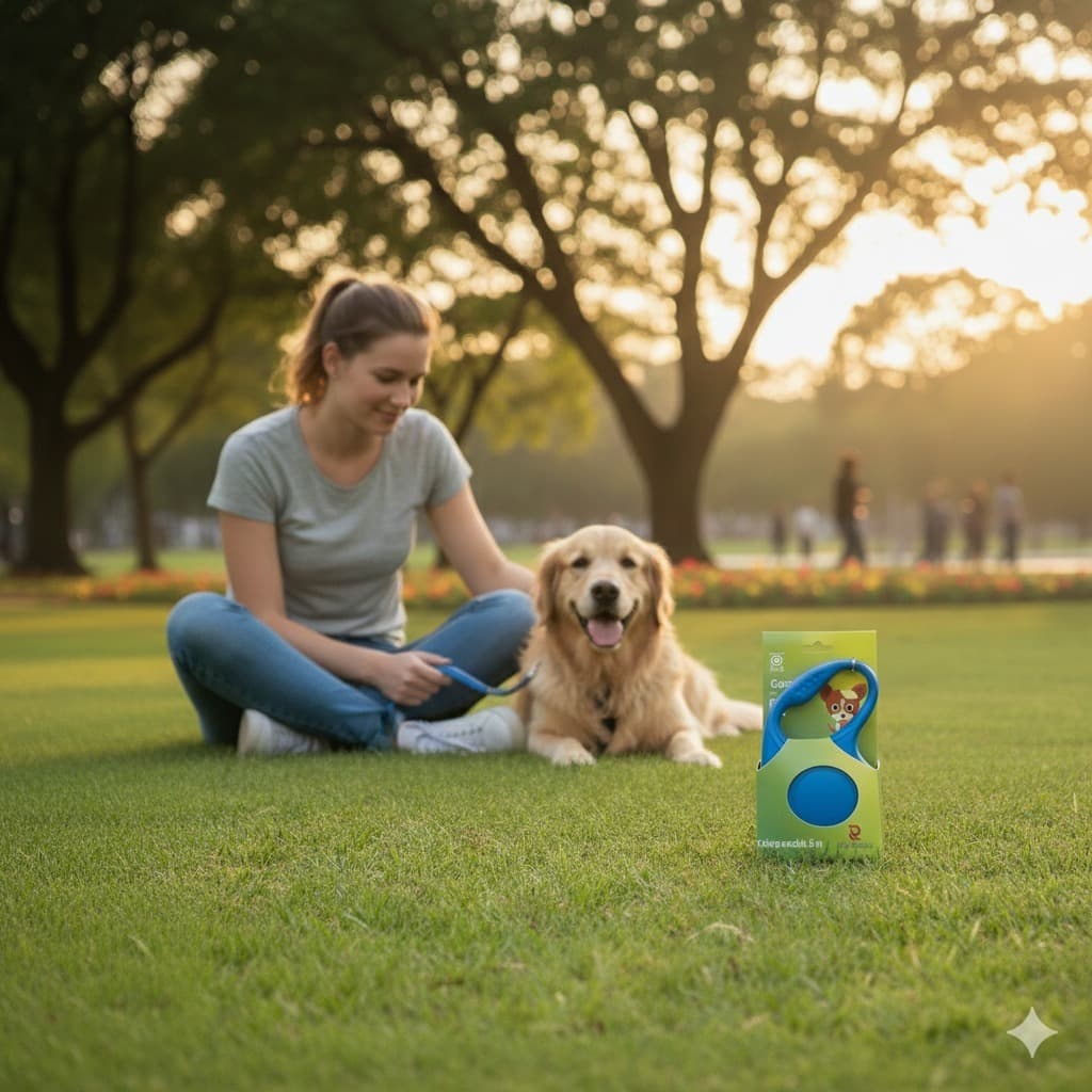Guia Retrátil 5 Metros Cachorro Pet Coleira com Trava Resistente para Passeios Cães e Gatos