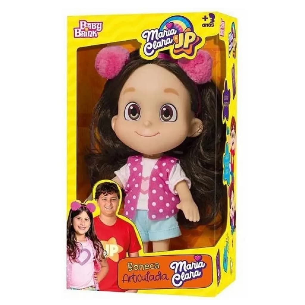 BONECA ARTICULADA EM VINIL MARIA CLARA BABY BRINK