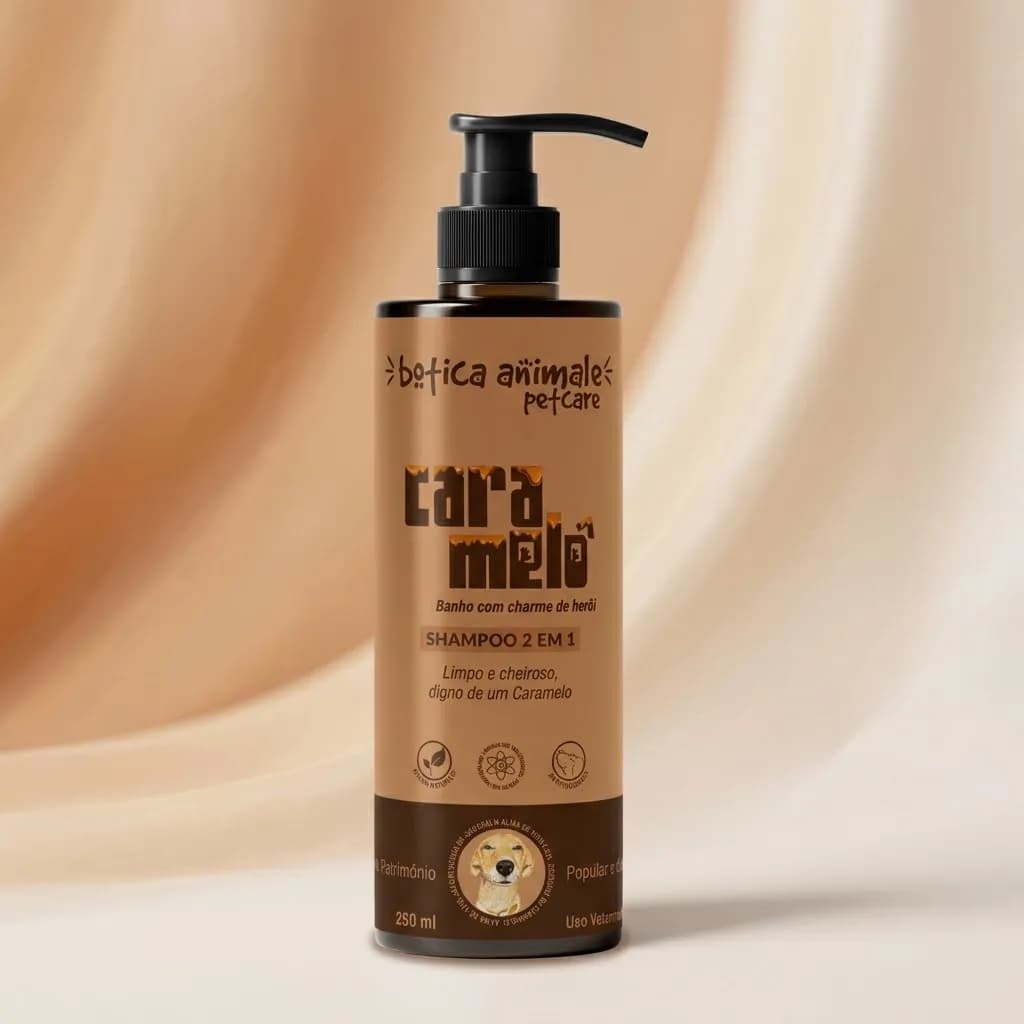 Shampoo 2 em 1 Caramelô para Cães | Botica Animale Petcare | 250ml