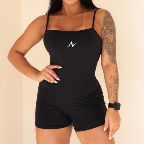 Macaquinho Fitness Feminino Poliamida Premium Modelador Alça Fina Sem Transparência Academia Treino