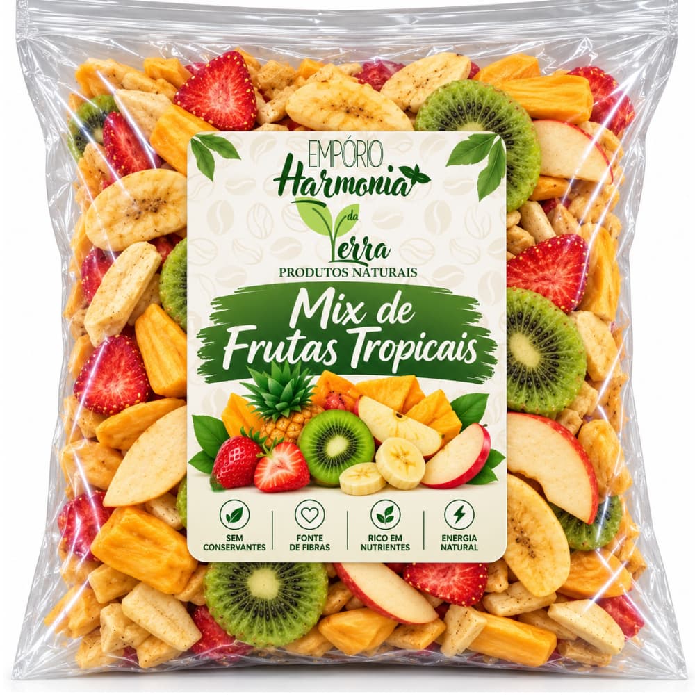 Mix Frutas Tropicais Chips-snacks Saudavel E Crocante