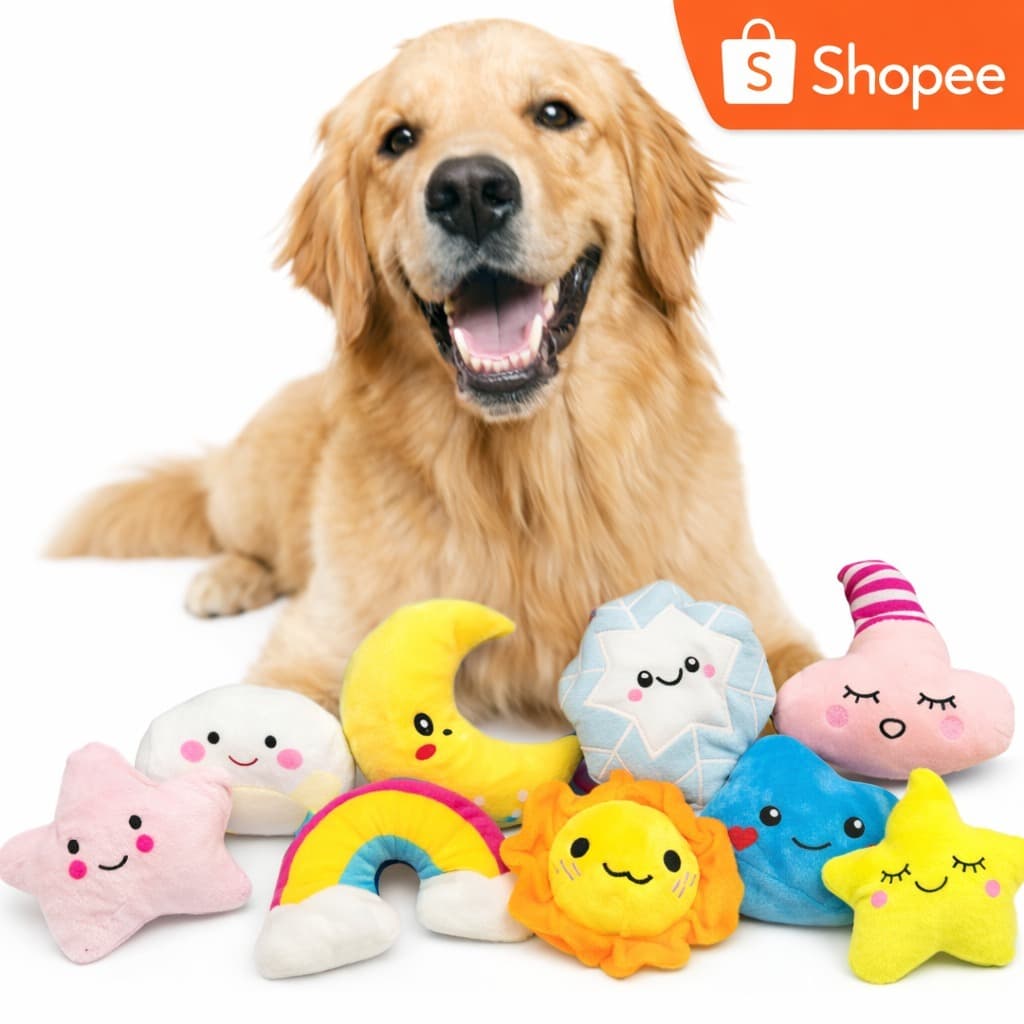 Kit Pelúcias com apito para Cachorro - Kit de brinquedos para cães (sortidos)