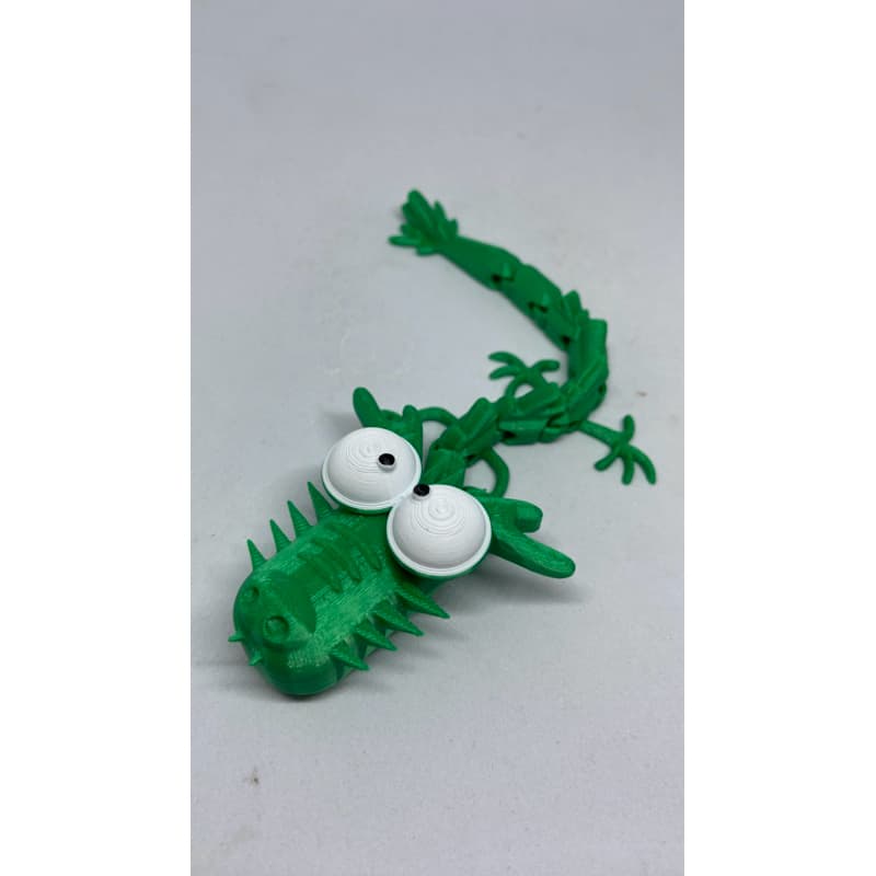Dragão Articulado-Dragão Flexível-Dragão-Brinquedo-Brinquedo Articulado-Boneco Articulado-Dragão Verde-dragão Decorativo