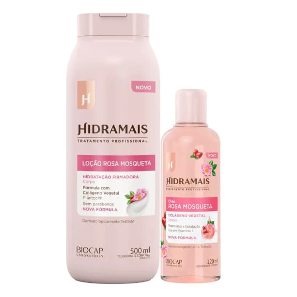 Hidramais Kit Rosa Mosqueta Loção Hidratante 500 ML + Óleo de Rosa Mosqueta 120 ML