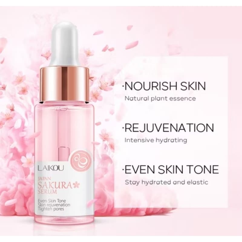 Kit Skincare Anti-Idade LAIKOU Sakura SPF50 Rosto e Olhos