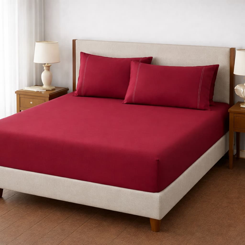 Enxovais Família Jogo Lençol Algodão 3 Peças 1,88x138cm Cama Casal Ponto Palito