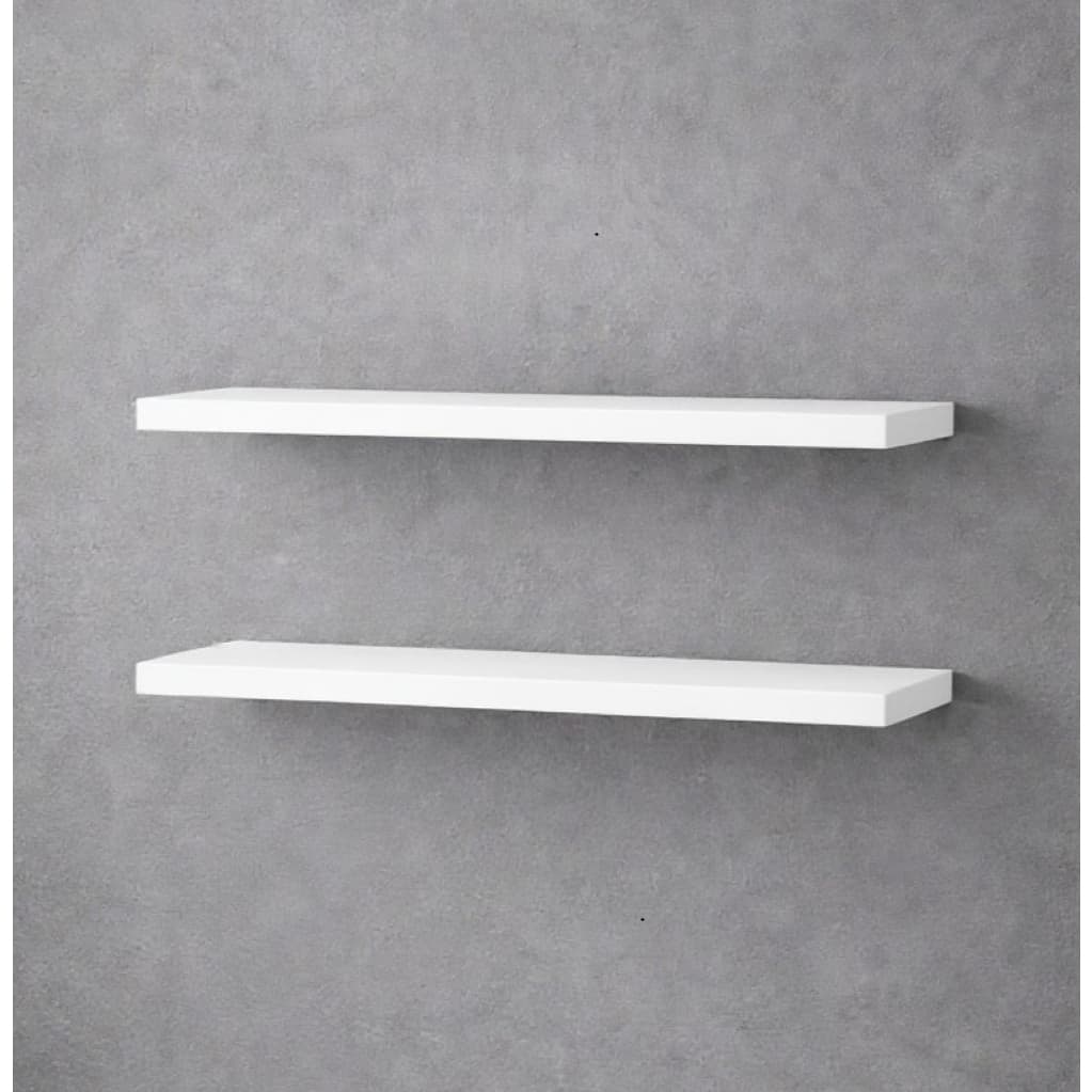 KIT 2 Prateleiras MDF 60cm Suporte Invisível Prateleira Flutuante Parede Sala Quarto Cozinha