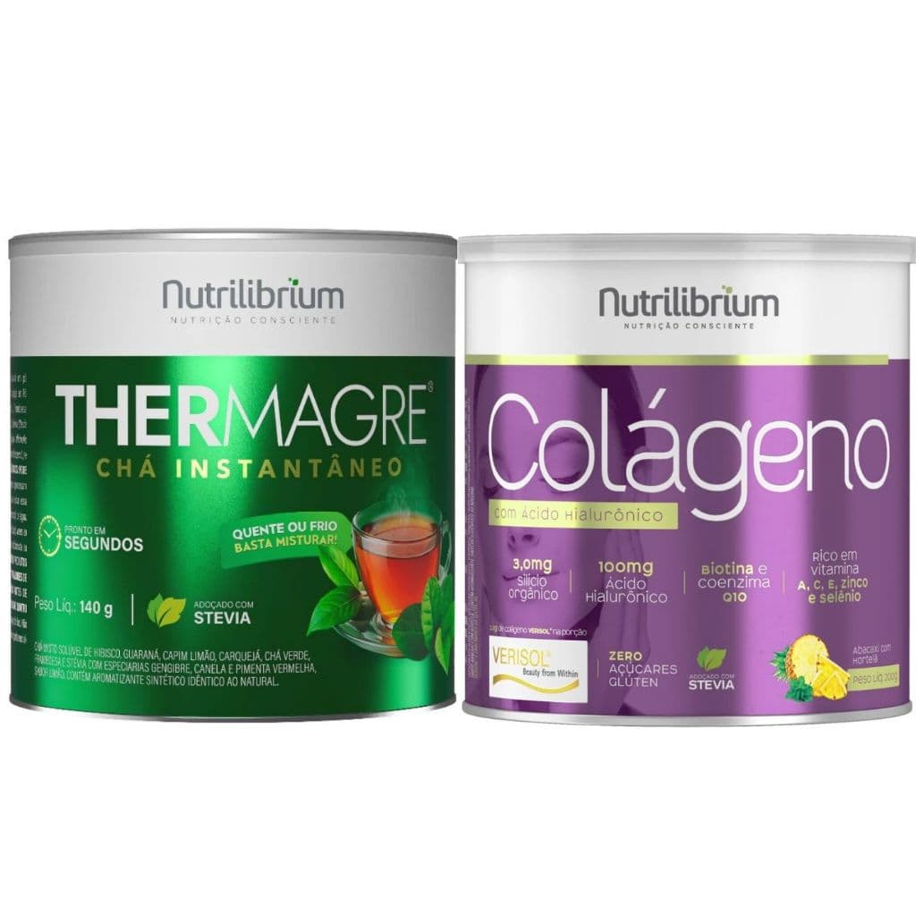 Colágeno Verisol Orgânico com Biotina + Chá Thermo Solúvel Nutrilibrium