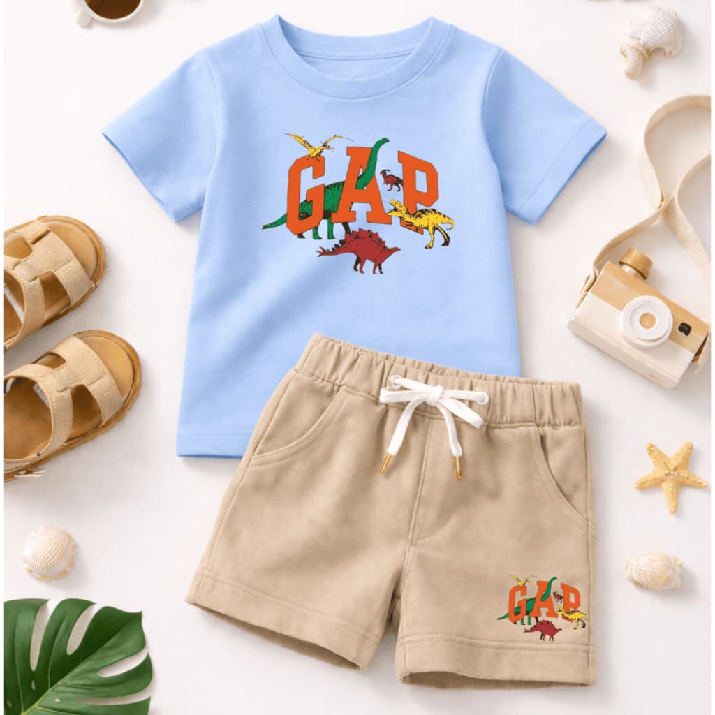 Conjunto infantil Juvenil para Meninos - Verão - Estiloso - de menino camiseta manga curta e bermuda de moletom - casual