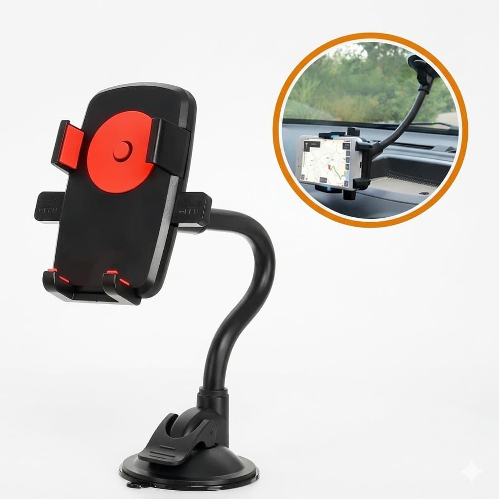 Suporte Celular Veicular de Carro Articulado Ventosa 360 Para Painel Vidro Uber GPS Universal Top