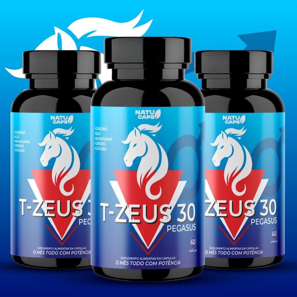 1 Pote T-Zeus Premium 60 Cápsulas - Suplemento Masculino | Selênio Vitamina a Zinco. Envio Imediato