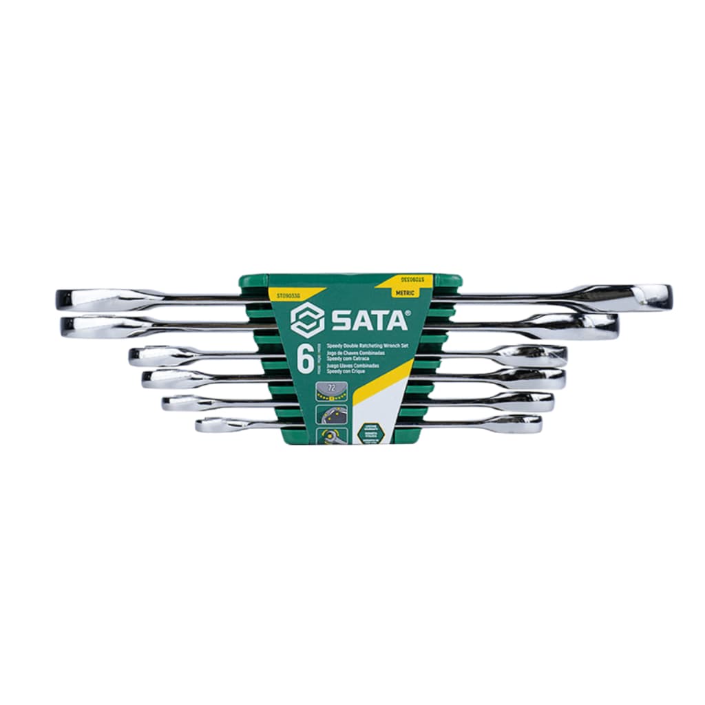 Jogo Chave Combinada Speedy Catraca 8 a 19mm 6 Pçs - ST09033G SATA