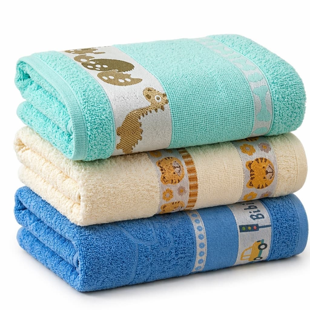 Kit 3 Toalha Banho Bebe Infantil Algodão Macia Enxoval Bebê Para Bordar Nome Presente Cha Bebe