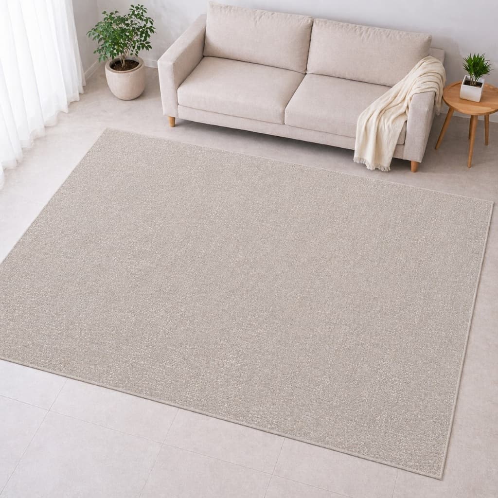 Tapete Bege Clean Vários Tamanhos Antiderrapante Para Sala Quarto Escritório Sofisticado Moderno Elegante