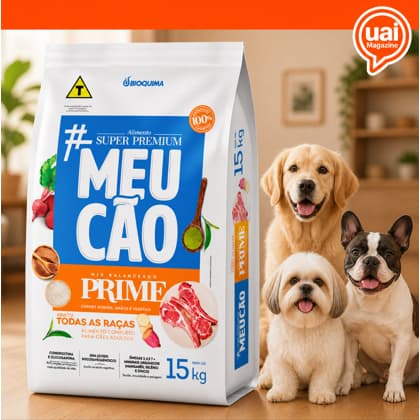 Ração Cachorro Adulto Carnes Nobres 15Kg Meu Cão Prime Premium Todas As Raças
