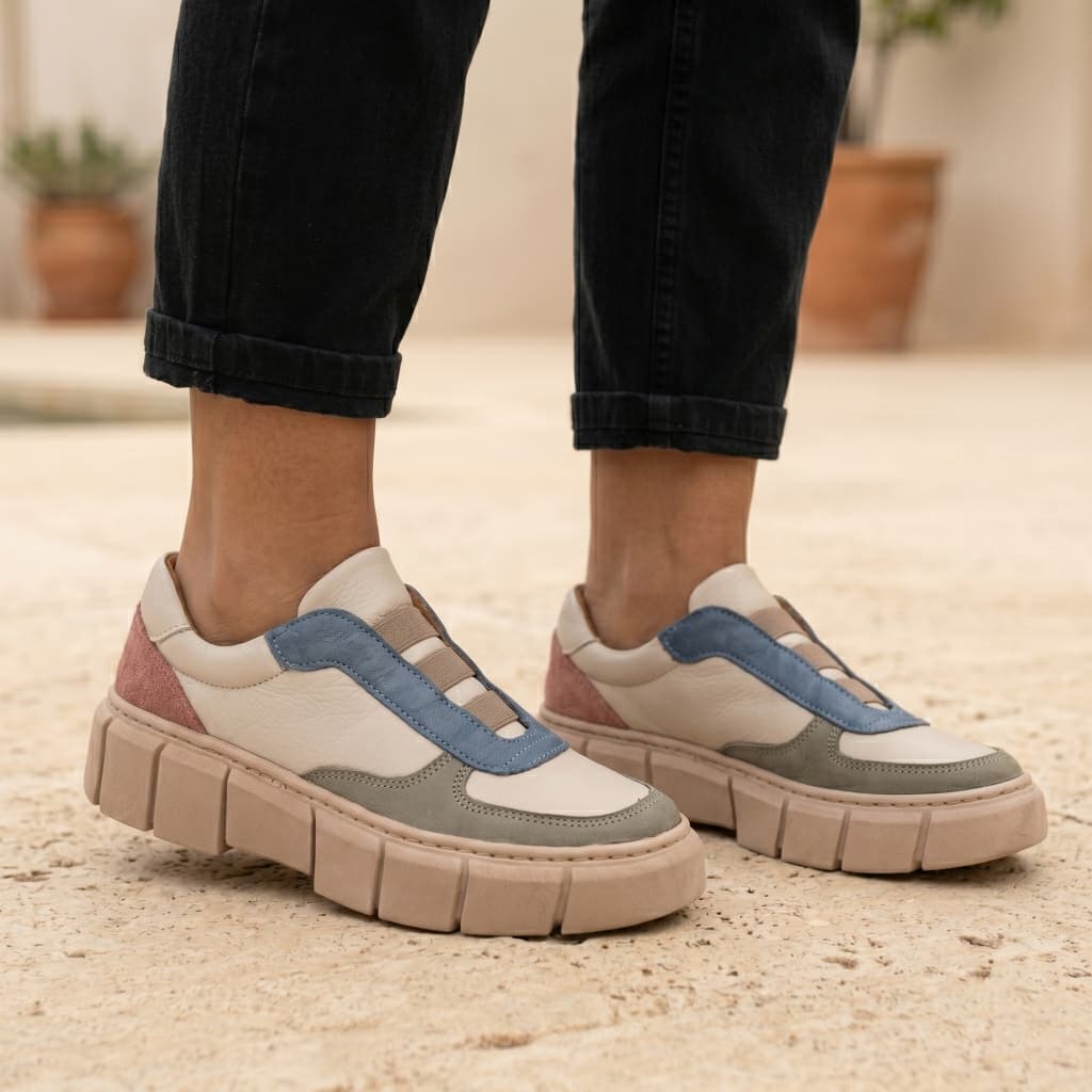 Tênis Couro Legítimo KODAH Moderno Confortável Tratorado Prático Kifer Shoes Paris