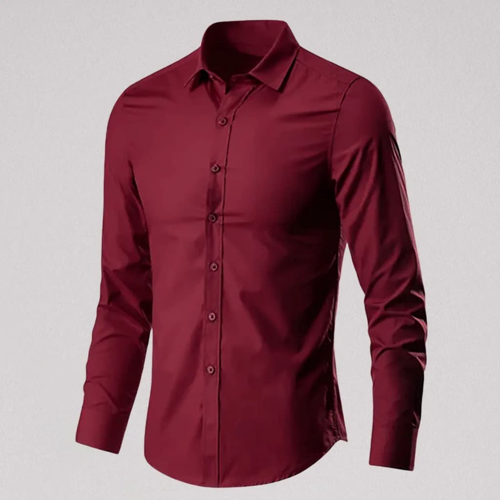 Camisa Social Masculina Manga Longa Slim Fit Elegante Confortável