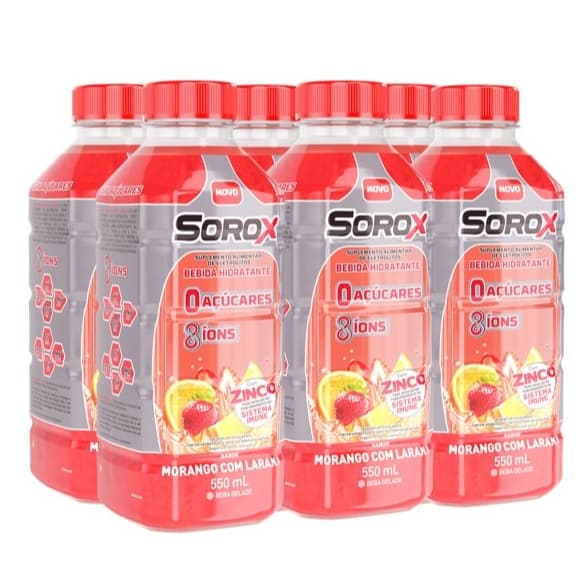 Pack com 6 - Sorox Morango com Laranja 550mL