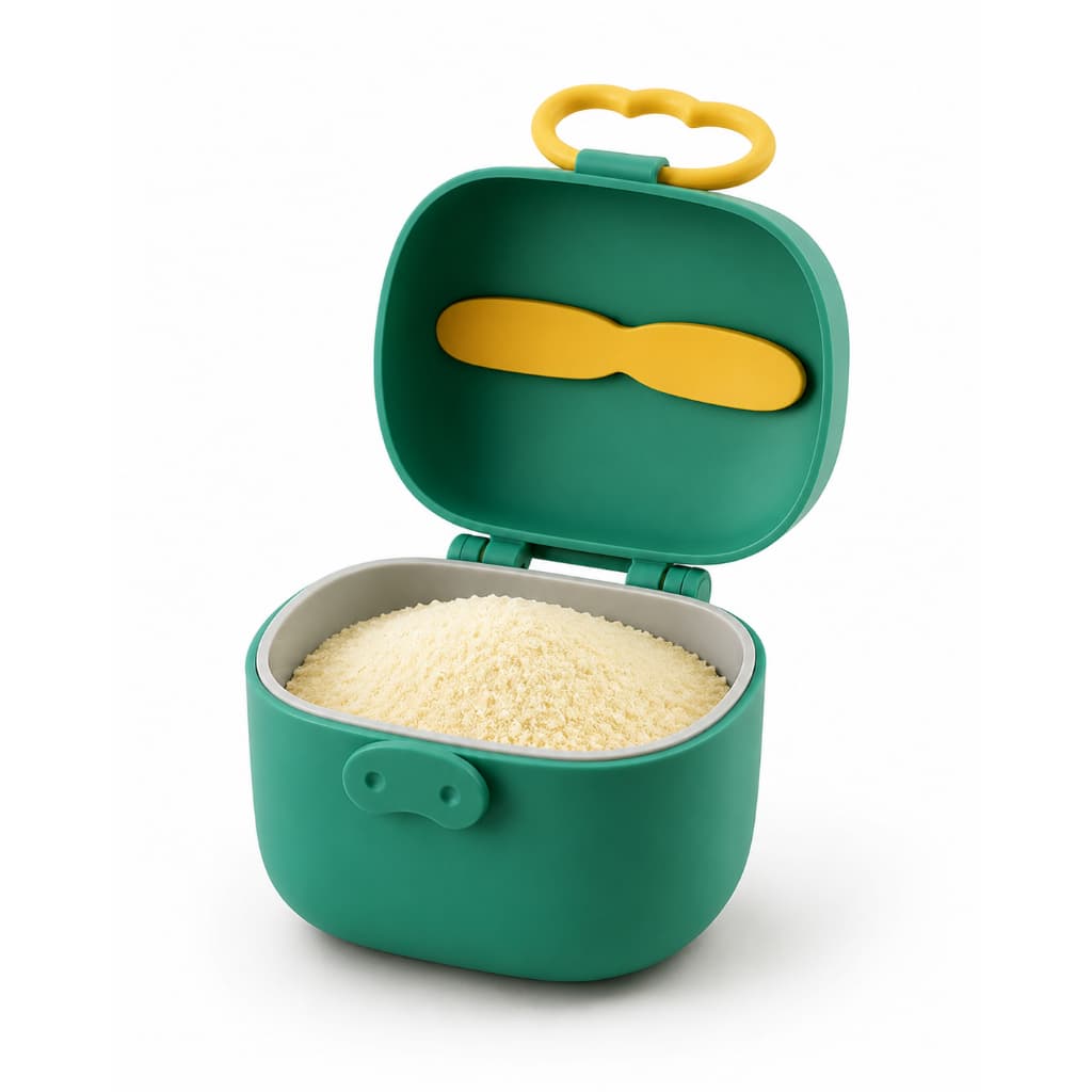 Porta Leite Em Pó Infantil Para Passeio Com Colher