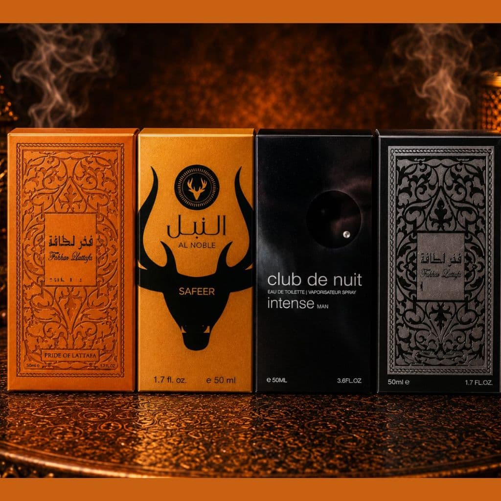 Kit 04 perfumes árabes masculino importados amadeirados 50ML