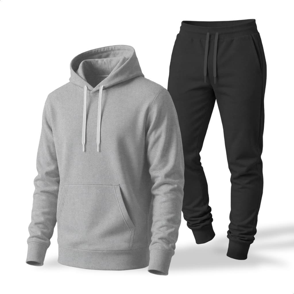 Conjunto Moletom+Calça Preta Plus Size Unissex Masculino E Feminino Versátil Casual