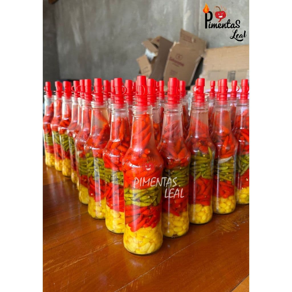 Pimenta Mista e Pimenta Malagueta Mineira Dragão Leal 275ml no Vinagre e Óleo | Frasco de Vidro