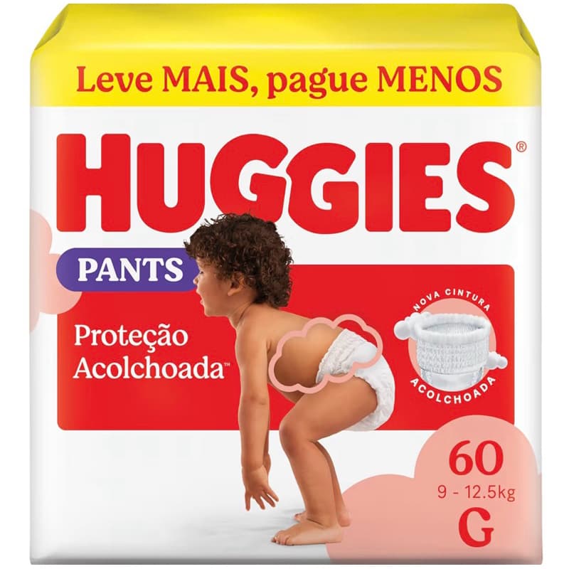 Fralda Huggies Pants Máxima Proteção G 60