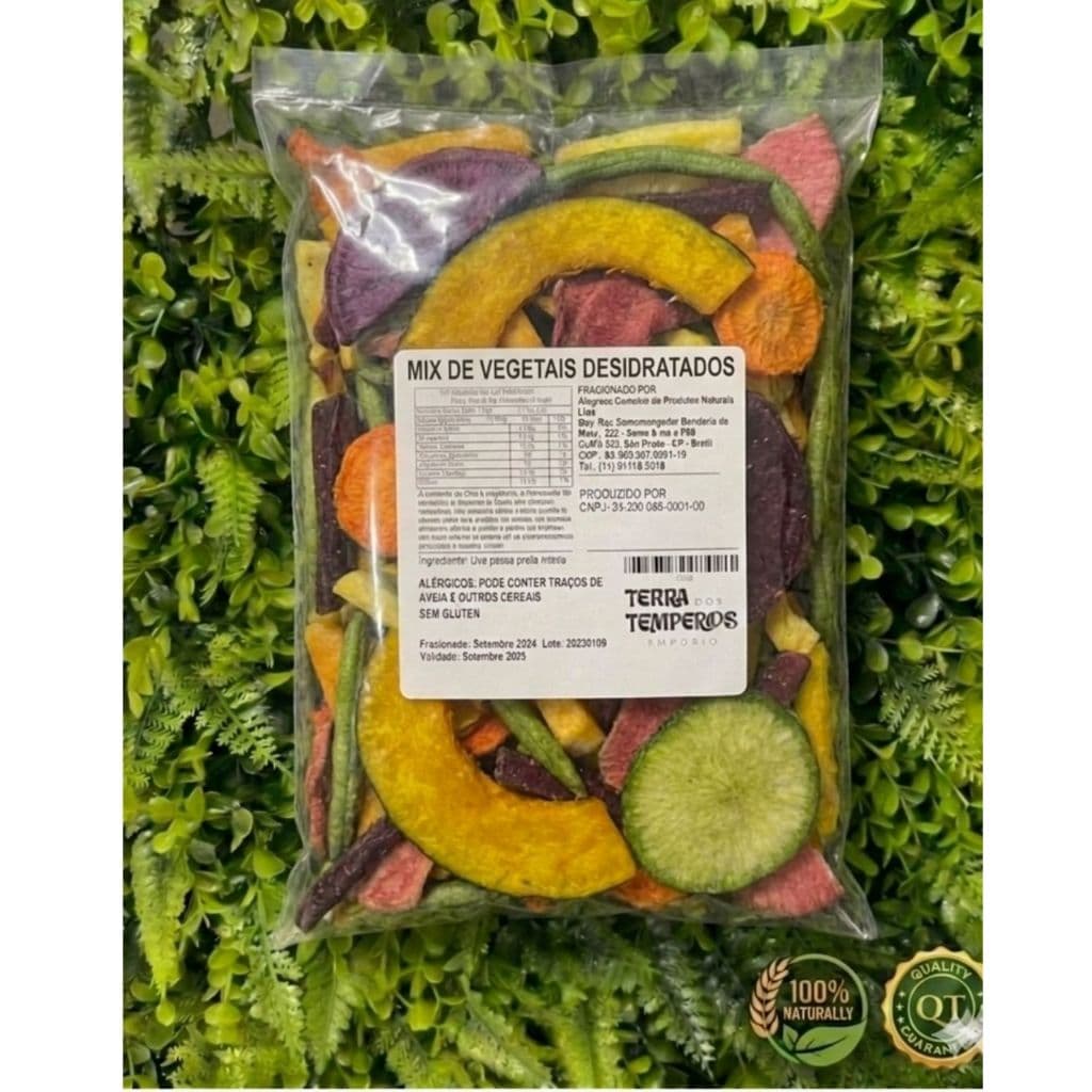 Mix de Vegetais Desidratados Crocante Snack Fit Lanche Saudável - 100g / 250g / 500g