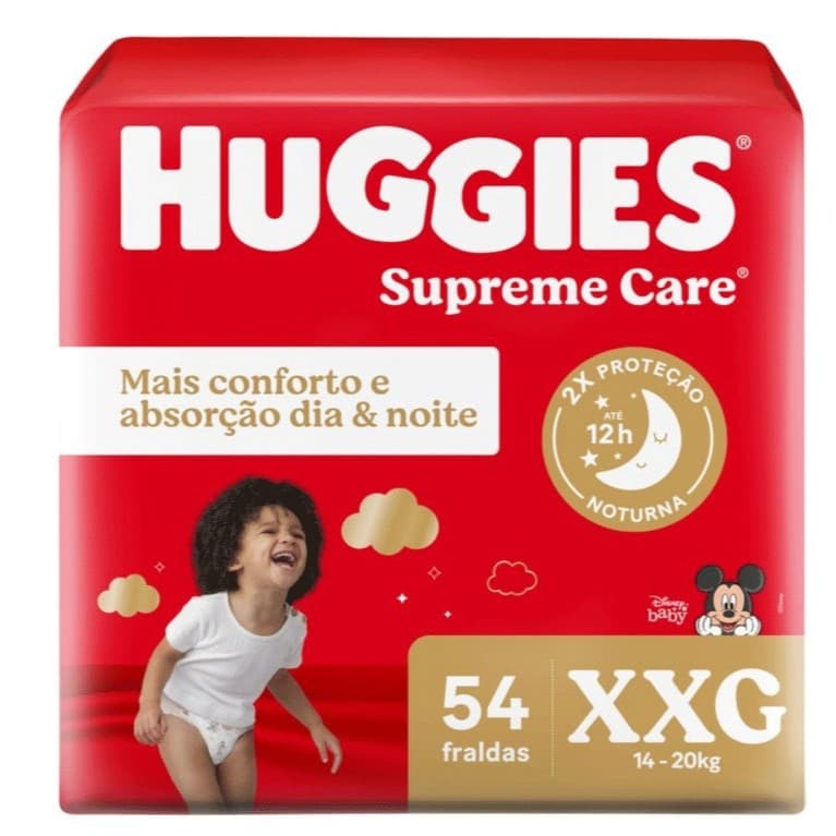 Fralda Huggies Supreme Care XXG 54 Unidades