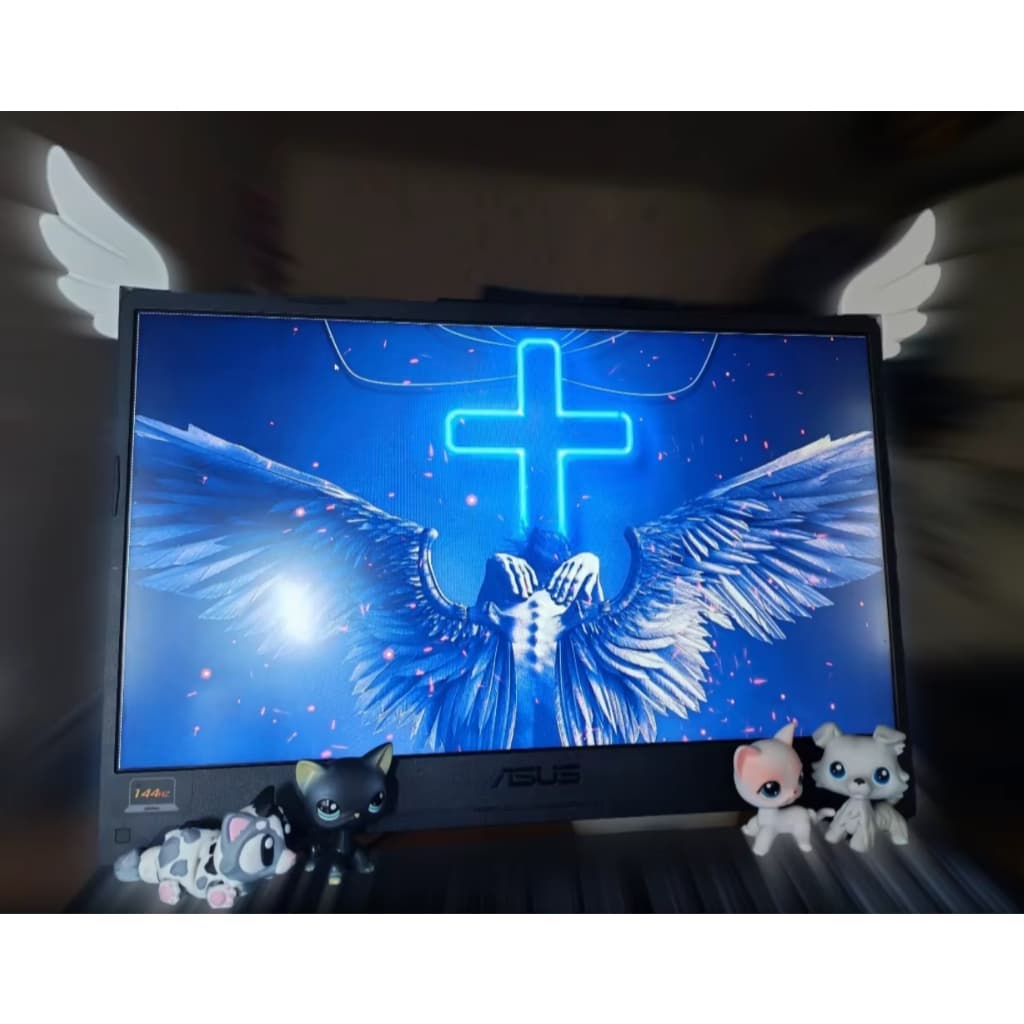 ASA DE ANJO PARA MONITOR ANGELICAL - DECORAÇÃO PC SETUP GAMER