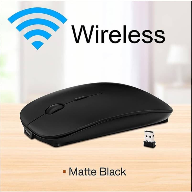 Mouse Sem Fio Bluetooth Recarregável Hoopson MS-41WBH 1600 DPI 2 em 1 Sem Fio USB-C