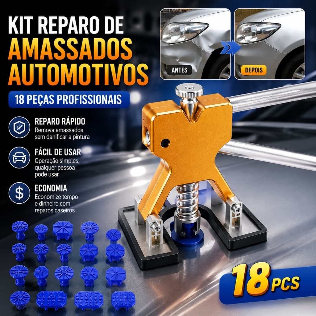 Kit Removedor de Amassados Automotivo sem Pintura PDR, Ferramentas de Reparo para Carro e Funilaria