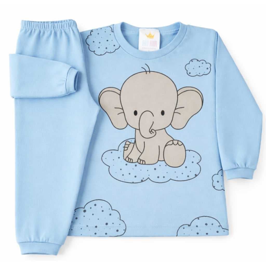 Conjunto Bebê Infantil Blusa e Calça Manga Longa 100% Algodão Unissex Menina Menino RN ao GG Ref. 2009