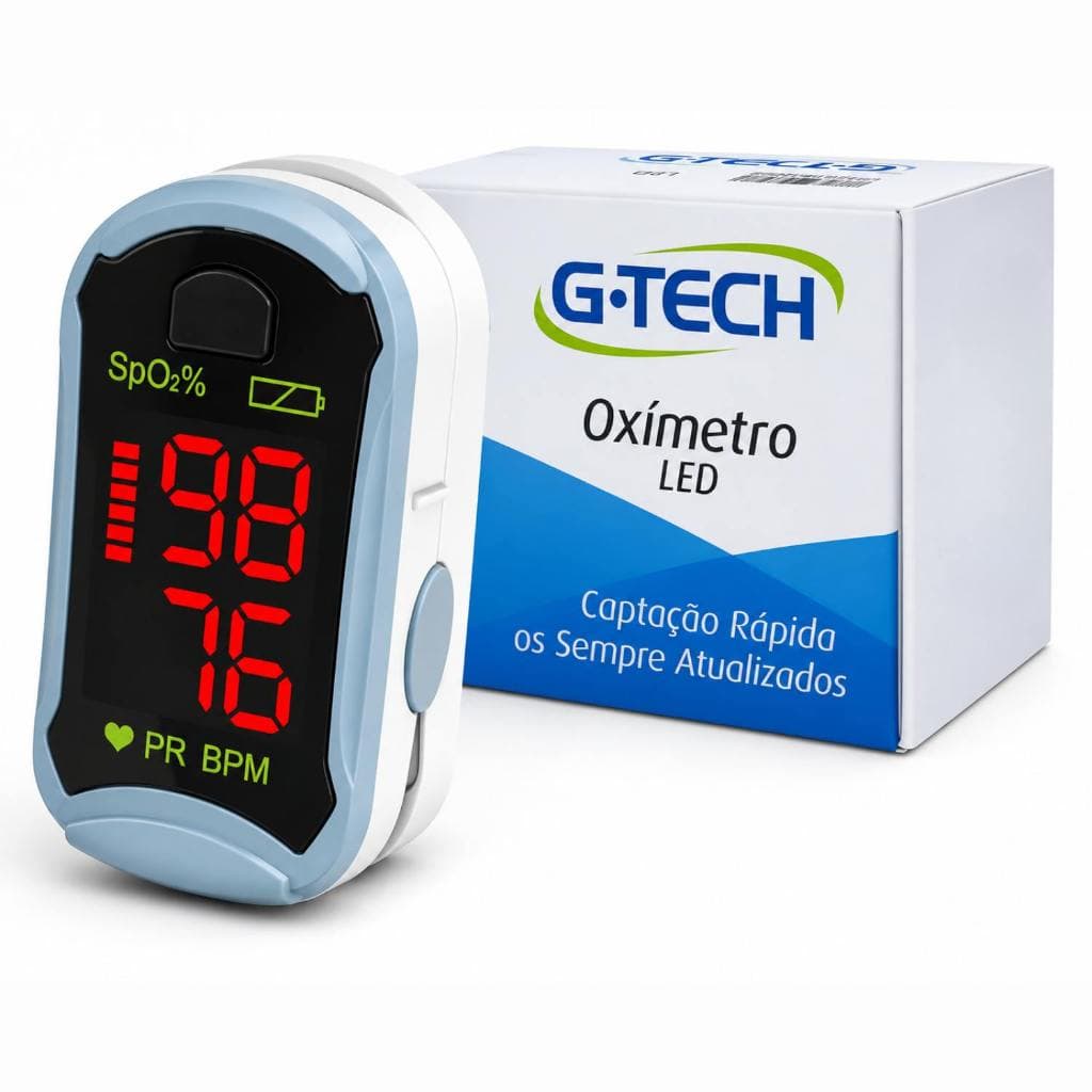 Oxímetro De Pulso Dedo de Led Portátil Preciso - Gtech