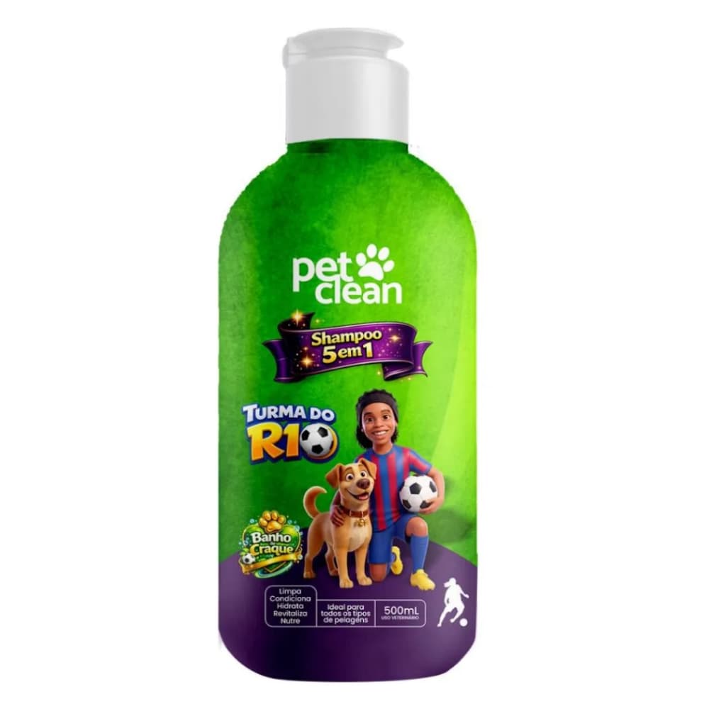 Shampoo 5 em 1 para Cães e Gatos 500ml - Pet Clean