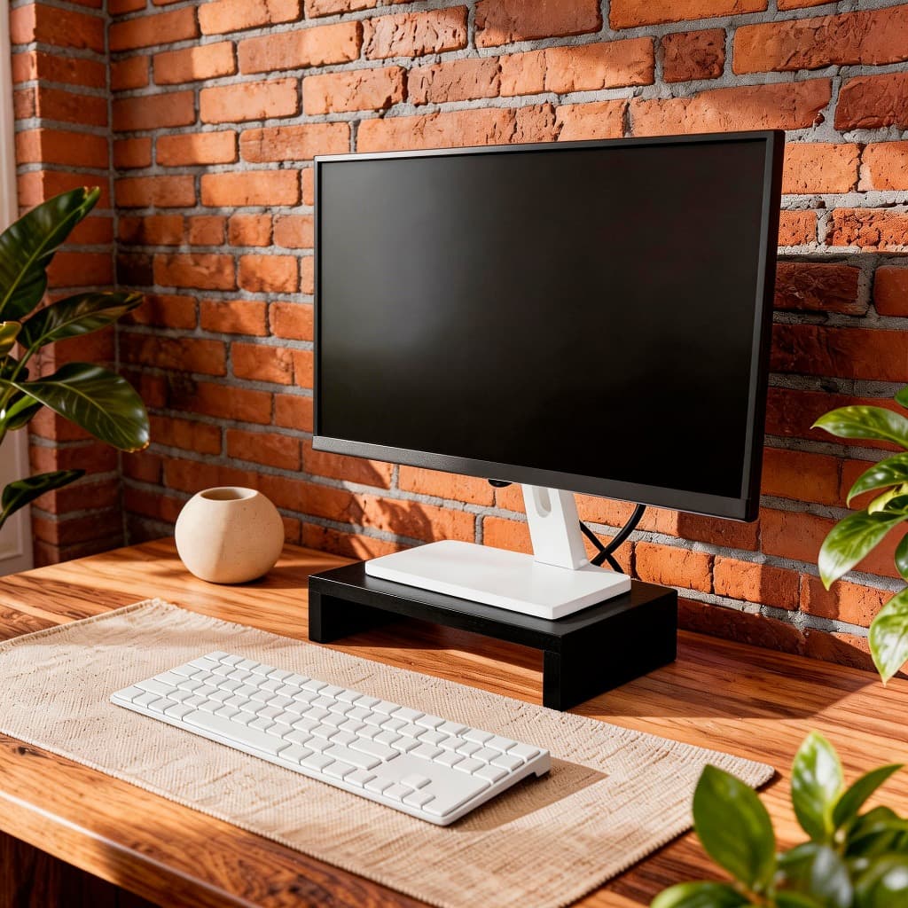 Suporte para Monitor MDF Elevador Notebook Organizador Mesa Gamer Escritório Ergonômico