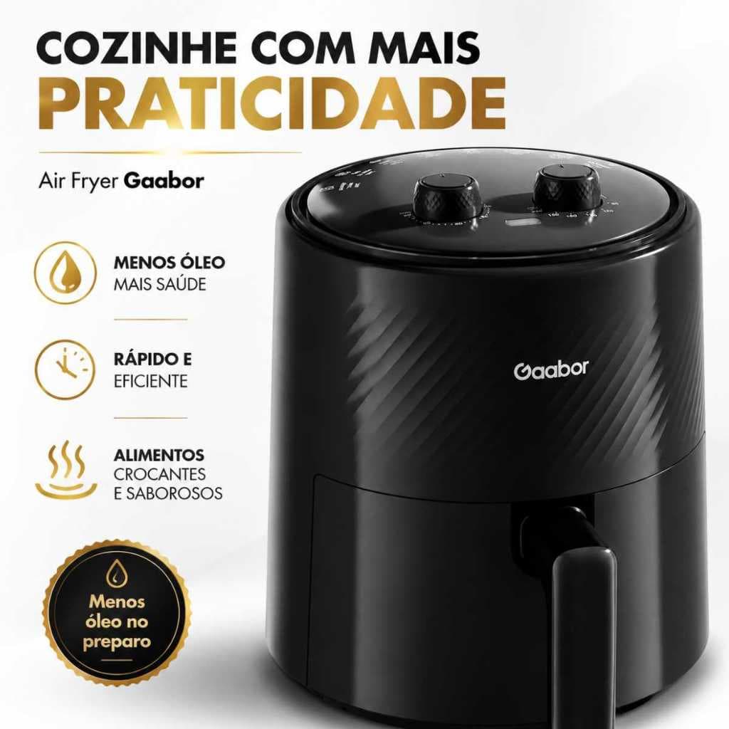 Air Fryer Fritadeira  Elétrica Sem Óleo 3,5L Gaabor NEO 1300W 127V