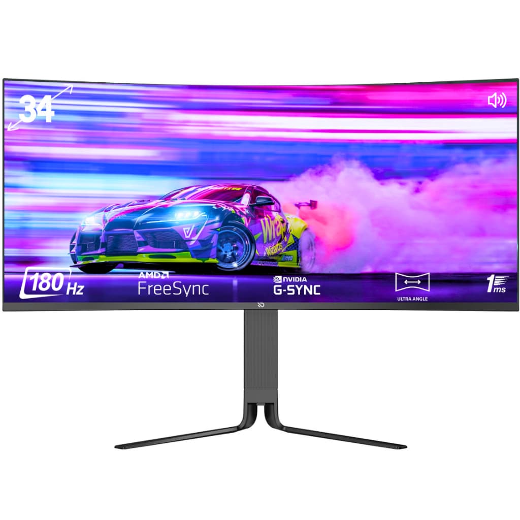 Monitor Gamer Ultrawide QHD 180hz 34 polegadas Curvo Duex Pro Oryus 1ms HDR C/ RGB autofalantes