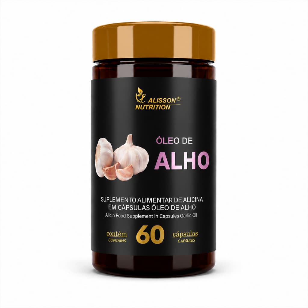 Óleo de Alho Alicina 60 cápsulas - rico em vitaminas C D E A fósforo ferro magnésio zinco e cálcio
