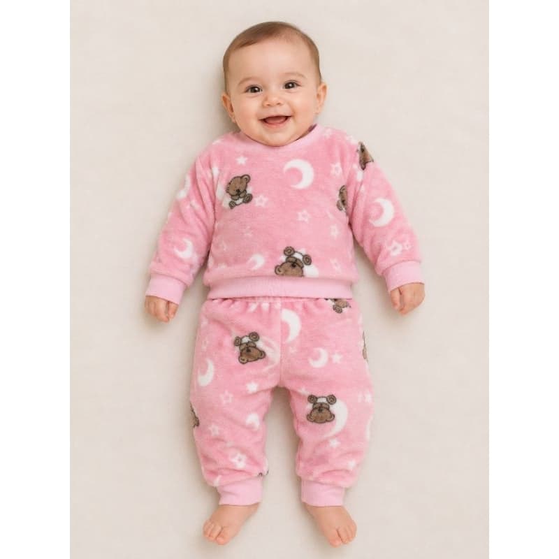 roupa de  Bebê menina,pijama de frio,roupa infantil menina, conjunto bebe menina,conjunto plush menina,conjunto fleece