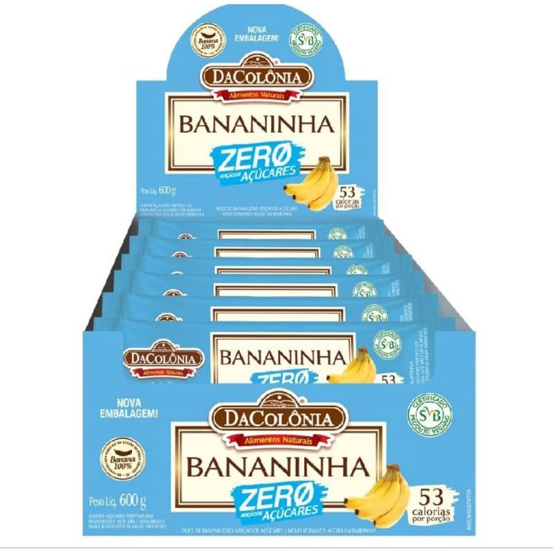 Banana Zero Dacolônia - Lanche Saudável, Natural e Sem Açúcar