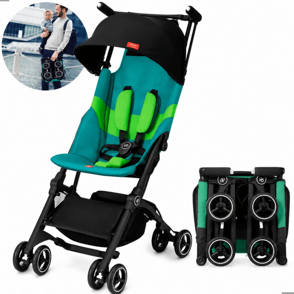 Carrinho de Bebê Passeio Viagem Compacto Gb Pockit+ All-terrain Laguna Blue