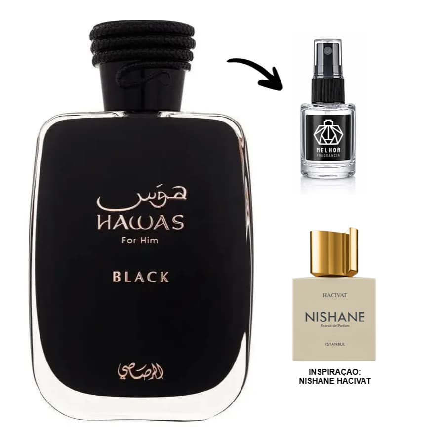 Rasasi Hawas Black Eau de Parfum | Perfume Importado Premium Masculino